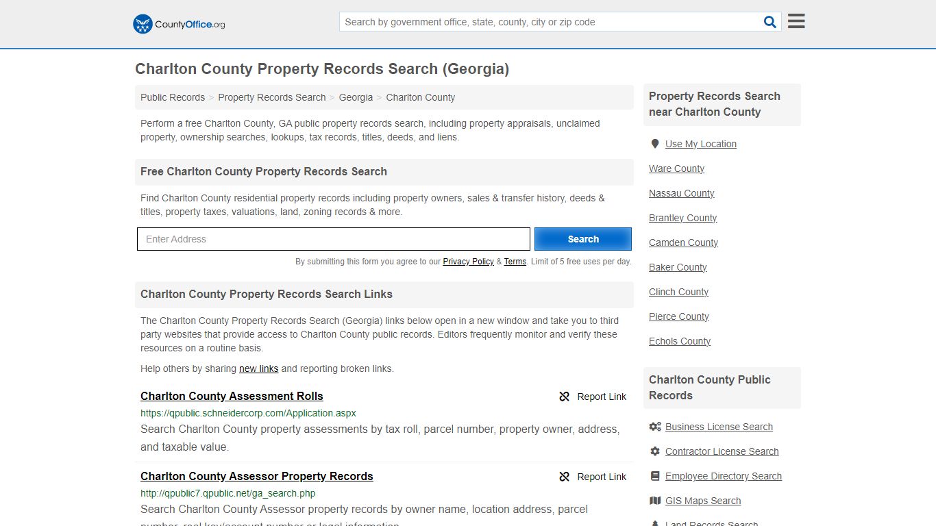 Charlton County Property Records Search (Georgia) - County Office